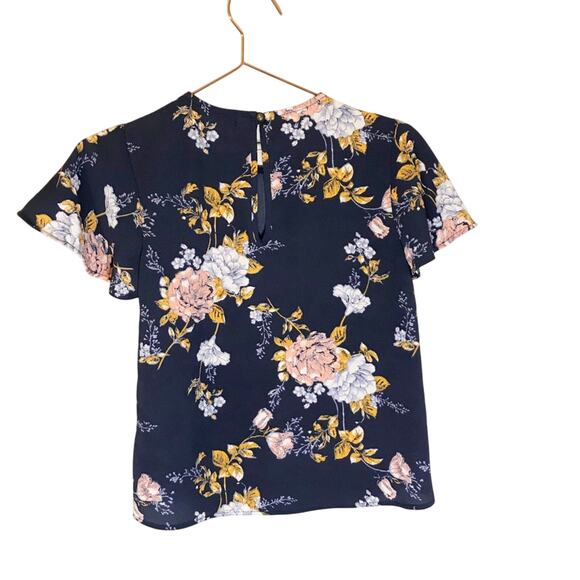 Rewind floral flutter sleeve blouse size XS - Picture 2 of 6